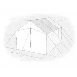 Rectangular Tent Size 3 x 4,5 m x 2,85 m (h) x 1,8 side high