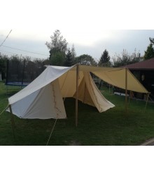 GETELD Tent 3 x 6m - LINEN - with winshields