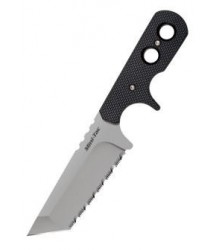 Mini Tac Tanto, Neck Knife with Serrated Edge