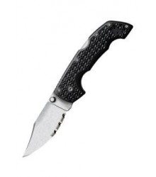 Folding Knife Voyager Clip, Medium, Half-Serrated, Stainless