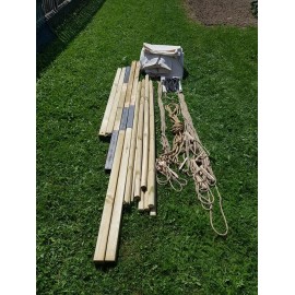 Wooden Poles for Cone fi 3 m x 3 m high - linen