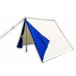 Wedge A-Tent 3 x 2.5 m - blue-white - cotton